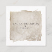 抽象芸術筆のストロークセラピスト名刺 スクエア名刺 (正面)