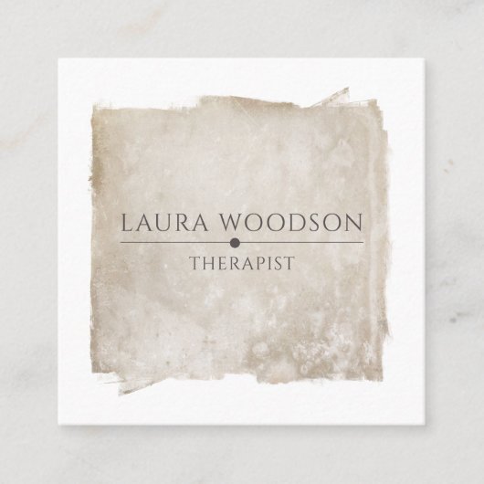 抽象芸術筆のストロークセラピスト名刺 スクエア名刺 (正面)