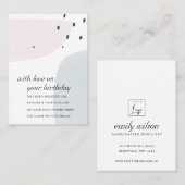 抽象芸術筆の筆跡の友達のイヤリングディスプレイカード プレイスカード (正面/裏面)