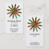 抽象芸術等形花 名刺 (正面/裏面)