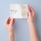 抽象芸術箔サンキューカード |予算 チラシ (手)