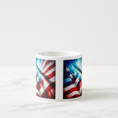 抽象芸術米国国旗Espresso Mug エスプレッソカップ (正面)