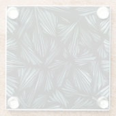 抽象芸術粉砕ガラスの青パターン ガラスコースター (裏面)