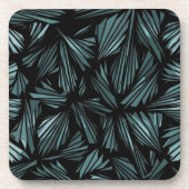 抽象芸術粉砕ガラスの青パターン コースター (正面)