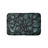 抽象芸術粉砕ガラスの青パターン バスマット (正面)