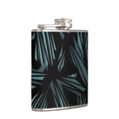 抽象芸術粉砕ガラスの青パターン フラスク (右)