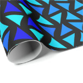 抽象芸術系ブルース ラッピングペーパー (ロールコーナー)