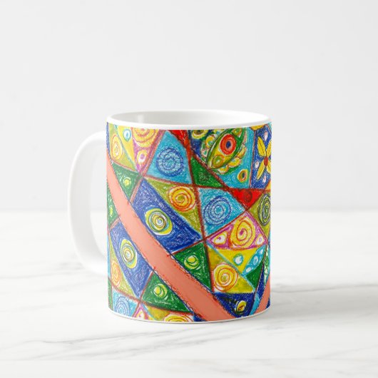 抽象芸術系 コーヒーマグカップ (正面左)