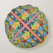 抽象芸術系 ラウンドクッション (裏面)