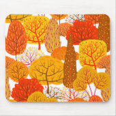 抽象芸術紅葉と木 マウスパッド (正面)