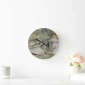 抽象芸術紅葉の風景2 ラウンド壁時計 (ホーム)