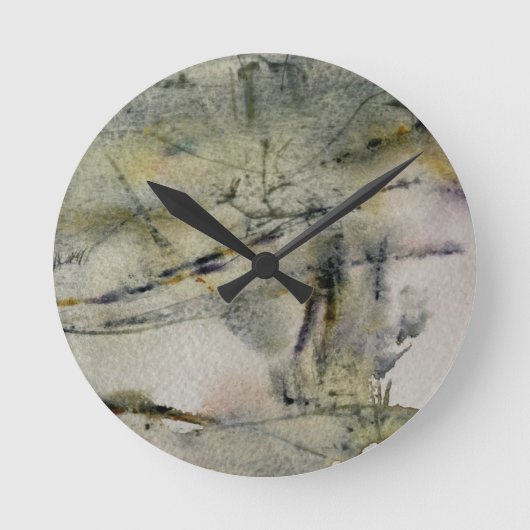 抽象芸術紅葉の風景2 ラウンド壁時計 (正面)