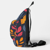 抽象芸術紅葉ブルー、オレンジ、レッド離れ スリングバッグ (右)