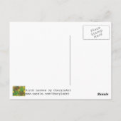 抽象芸術紅葉樺の木ツリーポストカード ポストカード (裏面)