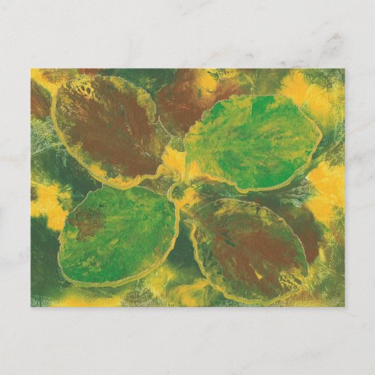 抽象芸術紅葉樺の木ツリーポストカード ポストカード (正面)