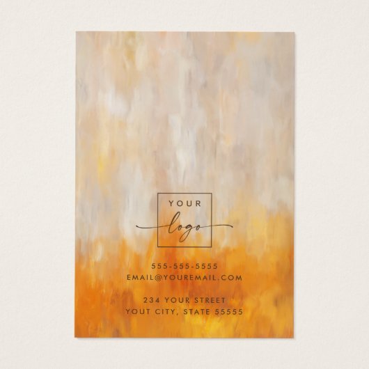 抽象芸術紅葉油イヤリング表示カード (裏面)