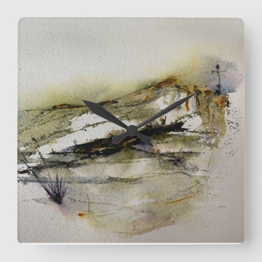 抽象芸術紅葉 スクエア壁時計 (正面)