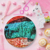 抽象芸術紙プレート再生プラスチック ペーパープレート (パーティー)