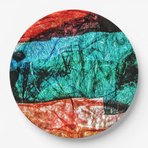 抽象芸術紙プレート再生プラスチック