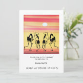 抽象芸術素晴らしブレイクダンス誕生日 招待状 (スタンド正面)