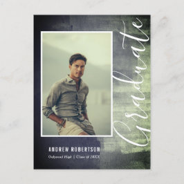 抽象芸術素朴きらめく写真卒業 インビテーションポストカード