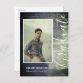 抽象芸術素朴きらめく写真卒業 インビテーションポストカード (正面/裏面)