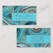 抽象芸術素朴な西の国のターコイズブルー 名刺 (正面/裏面)