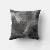 抽象芸術素朴グランジチャコールグレー クッション (裏面)