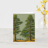 抽象芸術素朴ノーザンパイン カード (黄色い花)