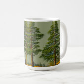 抽象芸術素朴ノーザンパイン コーヒーマグカップ (正面右)
