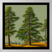 抽象芸術素朴ノーザンパイン ポスター (正面)