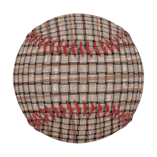 抽象芸術素朴バスケットウィーブルックベースボール 野球ボール (裏面)