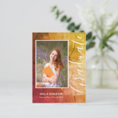 抽象芸術素朴国の写真卒業 インビテーションポストカード (スタンド正面)