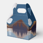 抽象芸術素朴景観森林月反射 フェイバーボックス (裏面サイド)