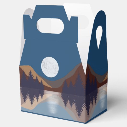 抽象芸術素朴景観森林月反射 フェイバーボックス (オープン)