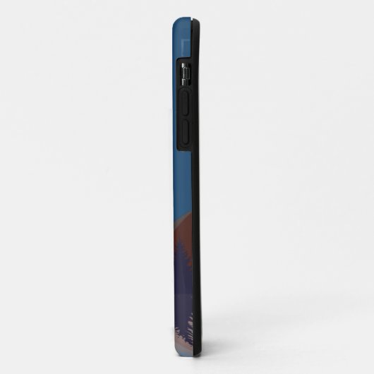 抽象芸術素朴景観森林月反射 Case-Mate iPhoneケース (裏面/左)