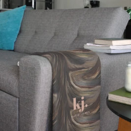 抽象芸術素朴木目模様モノグラム シェルパブランケット