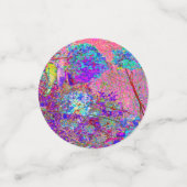 抽象芸術紫と青あじさい紫とマゼンタ コンフェッティ (スモール正面)