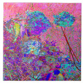 抽象芸術紫と青あじさい紫とマゼンタ タイル (正面)