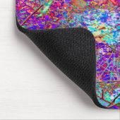 抽象芸術紫と青あじさい紫とマゼンタ マウスパッド (コーナー)