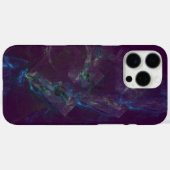 抽象芸術紫と青のダイヤモンドパターン Case-Mate iPhoneケース (裏面 (横))