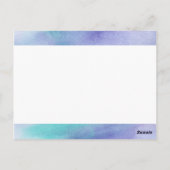 抽象芸術紫と青の水色ありがとう ポストカード (裏面)