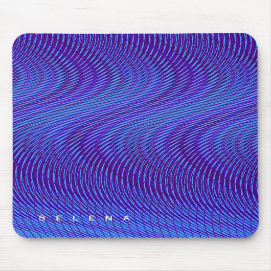 抽象芸術紫と青サイケデリック、素晴らしい&トリップ(幻覚体験)のような マウスパッド (正面)
