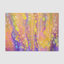 抽象芸術紫と黄色のティッシュペーパー 薄葉紙