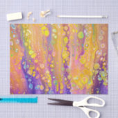 抽象芸術紫と黄色のティッシュペーパー 薄葉紙 (クラフト)