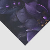 抽象芸術紫と黒の花の画像 薄葉紙 (詳細)