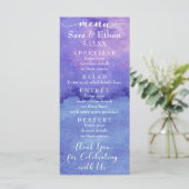 抽象芸術紫の水結婚色のメニューカード メニュー (スタンド正面)