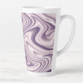 抽象芸術紫の液体大理石 カフェラテマグ (右)