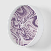 抽象芸術紫の液体大理石 壁時計 (傾斜)