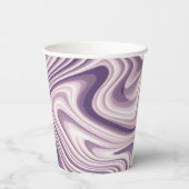 抽象芸術紫の液体大理石 紙コップ (裏面)